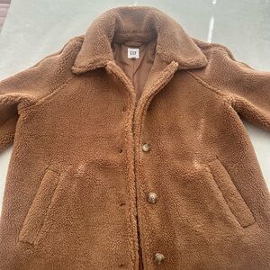 GAP Tan Sherpa Coat Worn Once